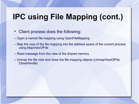 IPC mechanisms in windows