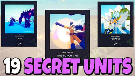 Tabs How To Unlock All 19 Secret Units In Hidden Units Mod By Team