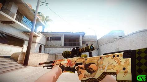 Awp Dragon Lore Skin On Cs Go Cs Wiki By