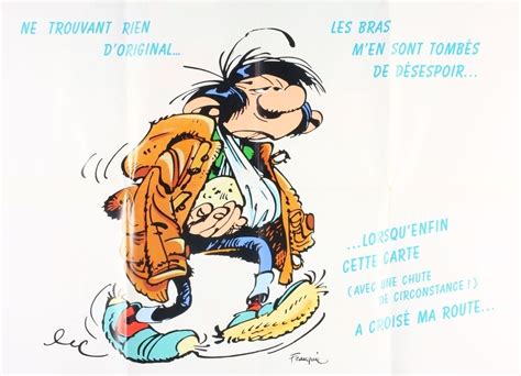 Gaston Lagaffe Carte Poster Anniversaire J Ai Cherch Quelque Chose