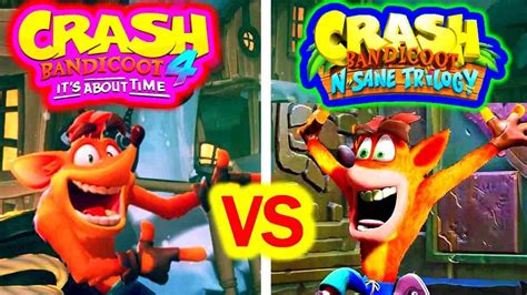 Crash Bandicoot 4 Vs N Sane Trilogy All Idle Afk Animations Youtube