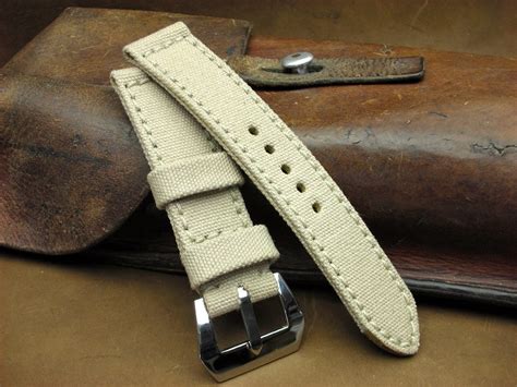 Rolled Canvas Watch Straps Custom Canvas Watch Bands Vintager Straps