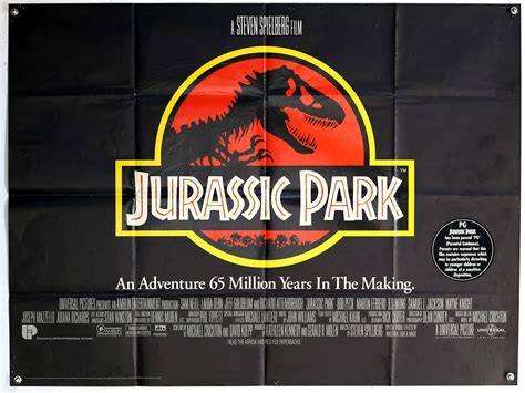 Bid Now Jurassic Park 1993 British Quad Film Poster Dir October 5