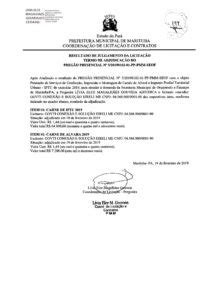 TERMO DE ADJUDICAÇÃO Prefeitura Municipal de Marituba PA