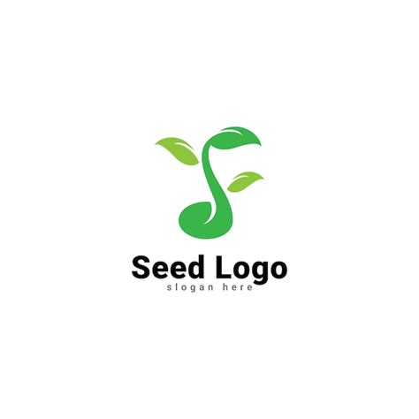 Premium Vector Green Seed Logo Type Illustration