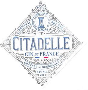 Drink Label Citadelle Gin De France Maison Ferrand FranceCol FR GIN