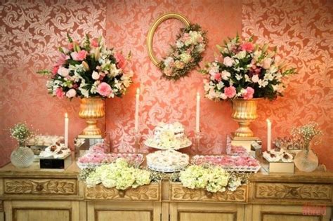 Decoração De Casamento Rosa Branco E Dourado Últimas Decoração