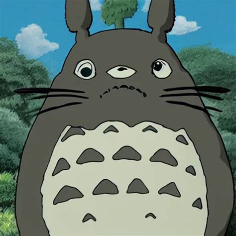 Portrait Of Totoro From My Neighbour Totoro In Real Stable Diffusion