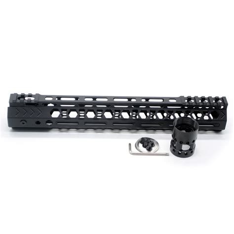 Trirock Nsr Style Black 12 Inches M Lok Free Float Ar15 Handguard Mlok