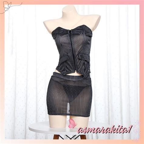 Jual SEXY LINGERIE TEACHER COSPLAY SERAGAM SEKRETARIS GURU LINGERIE A
