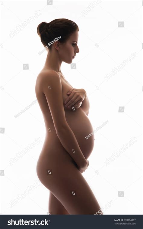Naked Pregnant Woman Huge Beautiful Belly Stock Photo Shutterstock