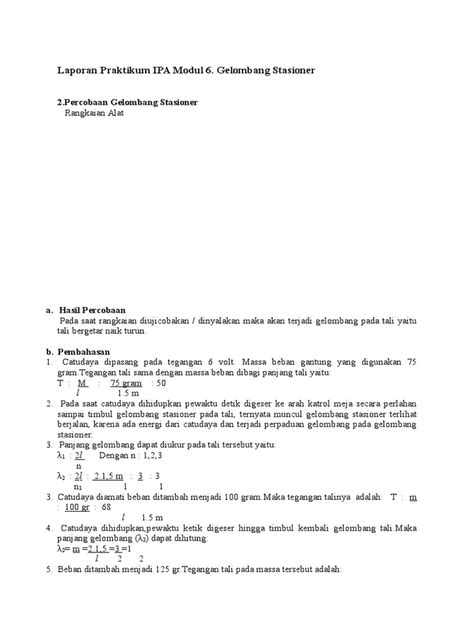 Laporan Praktikum Ipa Modul 6 Kp 2 Riset Riset