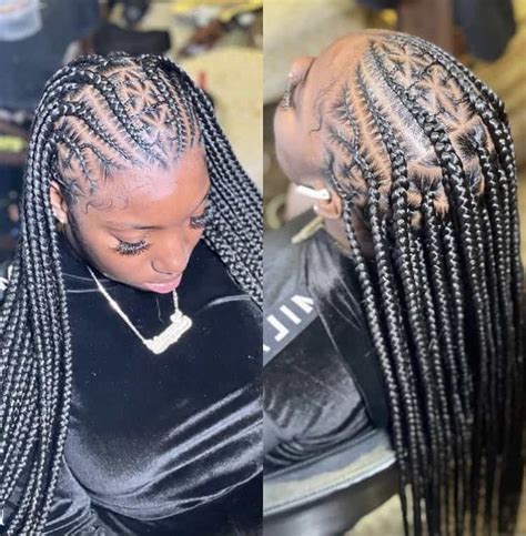 Fulani Braids: How to & 30 Half Fulani Tribal Braids Half Knotless ...