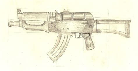 Machine Gun Drawing at GetDrawings | Free download