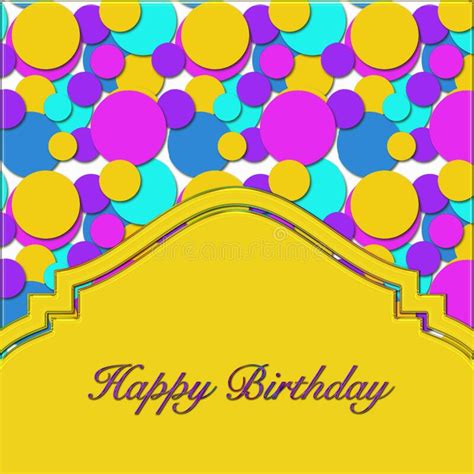 Happy Birthday Greetings Card Stock Vector Illustration Of Birthday