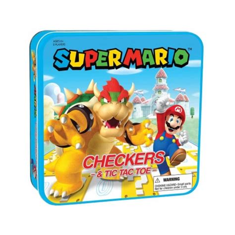 USAopoly Super Mario Vs Bowser Checkers And Tic Tac Toe Game Set 1