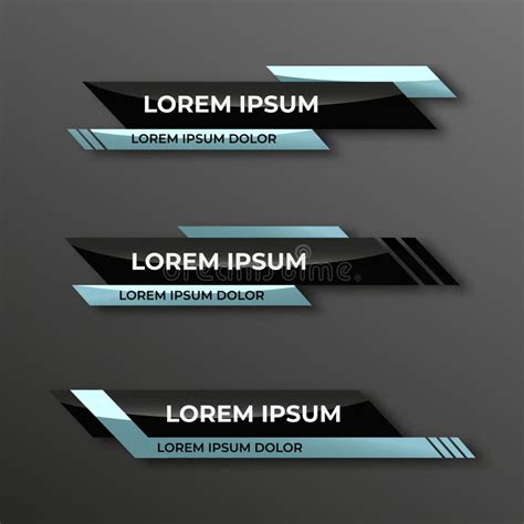 Modern Geometric Lower Third Banner Template Design Colorful Lower