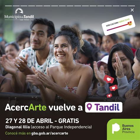 Municipio de Tandil on Twitter AcercArte Sábado 27 y domingo 28 de