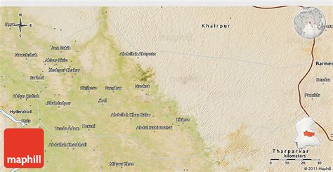 Satellite 3D Map of Sanghar