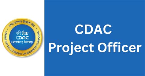 Cdac Project Officer Recruitment Notification