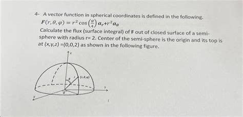 Solved 4- A vector function in spherical coordinates is | Chegg.com