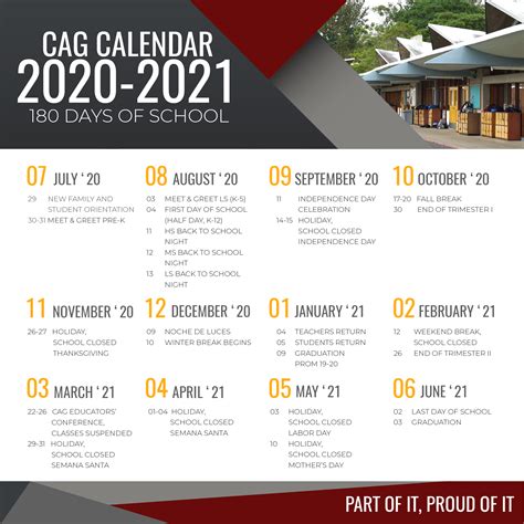 Cag School Calendar American School Of Guatemala