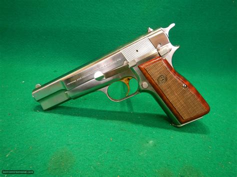 Fn Browning Belgium Hi Power Satin Finish 9mm Pistol For Sale