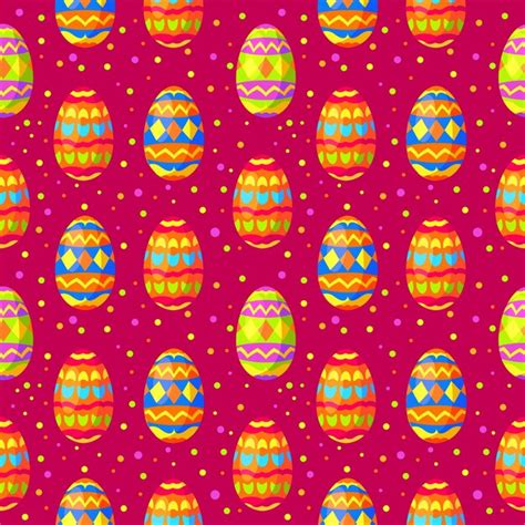 Premium Vector Seamless Pattern With Easter Eggs With An Ornament