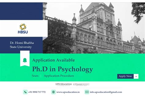 Applications Open At HBSU For Ph D Psychology UPS Education