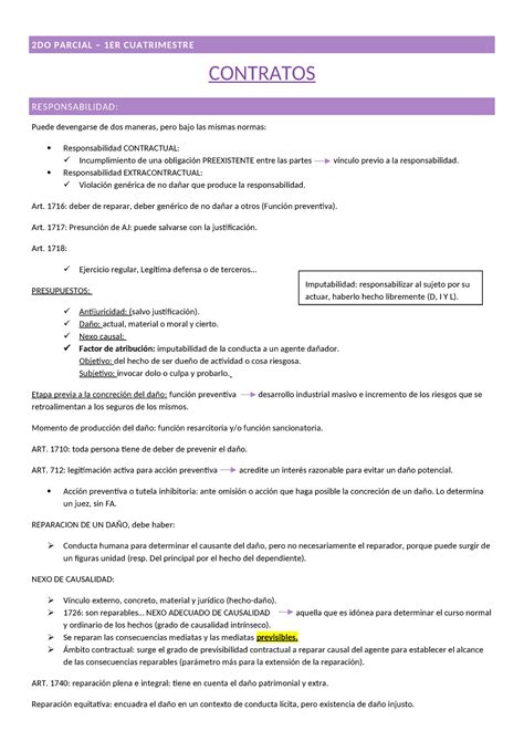 2DO Parcial Resumen 2DO PARCIAL 1ER CUATRIMESTRE CONTRATOS