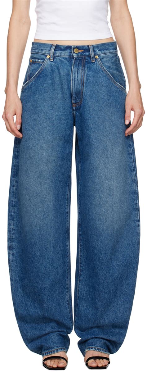 Indigo Khris Barrel Leg Jeans By Darkpark On Sale