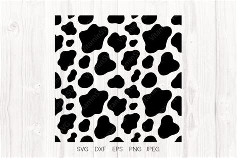 Cow Print SVG Seamless Pattern Graphic By VitaminSVG Creative Fabrica