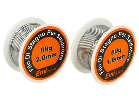 Kit Filo Stagno Per Saldature 1mm X 60g 2mm X 60g Leroy Merlin