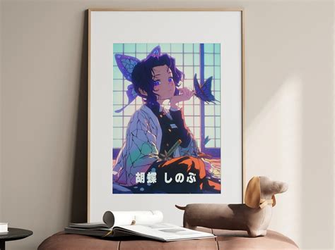 Demon Slayer Poster Shinobu Kocho Lofi Cyberpunk Anime Poster