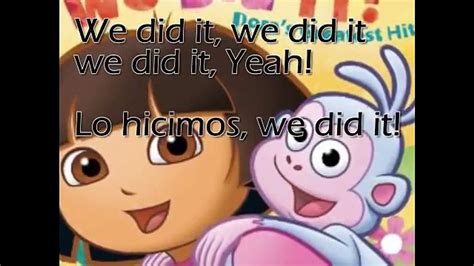 Dora The Explorer Theme Song Lyrics We Did It Theme Image