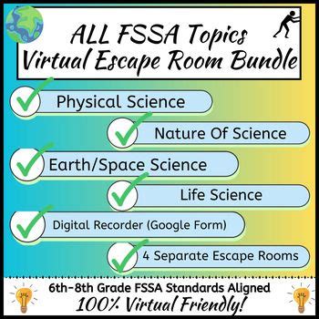 Fssa Virtual Escape Room Activities Bundle Distance Friendly Learning