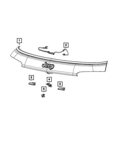 Oem Mopar License Lamp Applique For Jeep Compass Part No