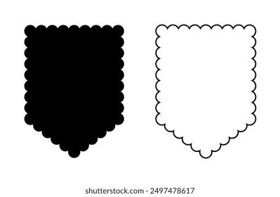 Scalloped Bunting Gonfalon Banner Clipart Image Stock Vector Royalty