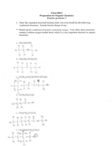 SOLUTION Introduction To Organic Chemistry Worksheet 3 Studypool