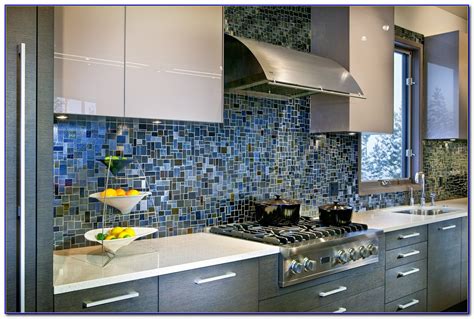 Blue Gray Glass Subway Tile Backsplash - Tiles : Home Design Ideas #AGzbMvg1V3