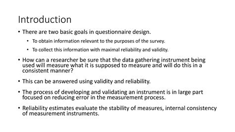 Validity And Reliability Research Mangement Ppt