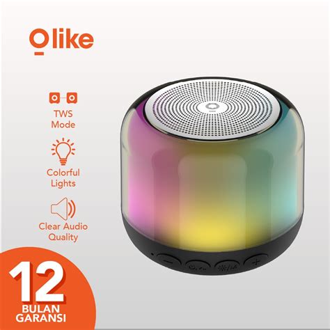 Jual Olike Speaker Bluetooth Wireless Portable Tws Stereo Rgb Light