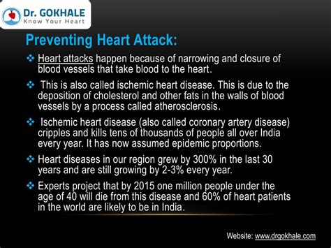 Ppt How To Prevent Heart Attack By Dr Gokhale Part 1 Powerpoint