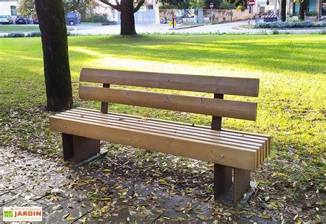 Banc de jardin en bois de pin traité et acier galvanisé Porto Helios