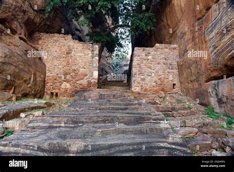 Steps Leading To The Top Of Badami Fort Built By Chalukya King