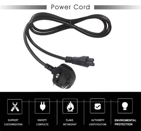 Bs 1363 To Iec C5 Bs Approved England Uk Cloverleaf Connector Notebook