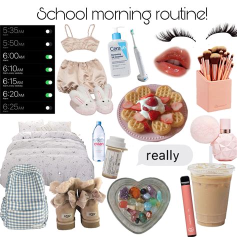 Morning Routine Moodboard Niche Aesthetic Sleepover Things To Do