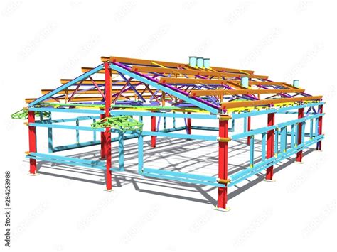 3d Bim Model Building Information Model Of Metal Structure 3d