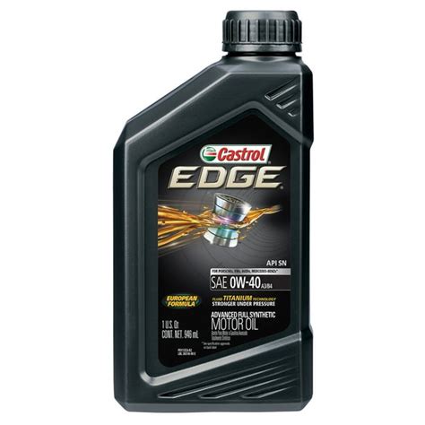 Castrol Edge 0w 40 A3b4 Advanced Full Synthetic Motor Oil 1 Quart