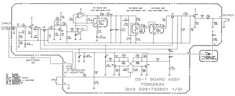 Boss DS 1 A Distortion Second Edition Guitar Pedal Schematic Diagram